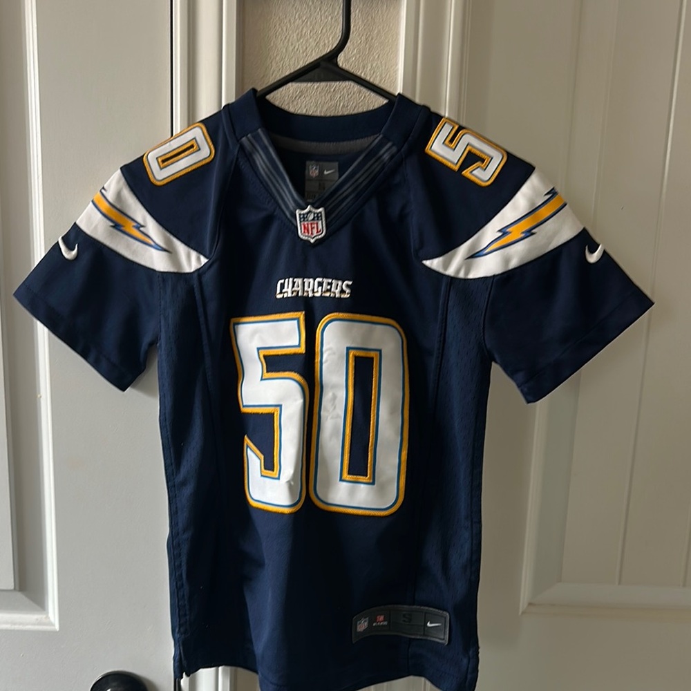 Nike Navy Blue Chargers Jersey with White and Gold Accents